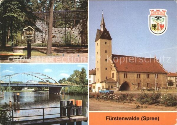 Fuerstenwalde Spree Heimattiergarten Spree Brücke Thälmann