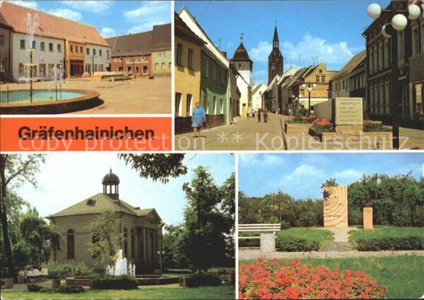 Graefenhainichen Markt August Bebel Strasse Kapelle Park