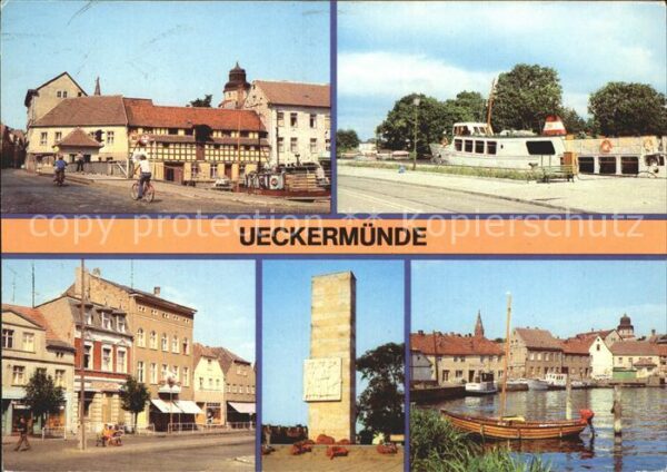 Ueckermuende Mecklenburg Vorpommern Ueckerbrücke Hafen Karl Marx Platz