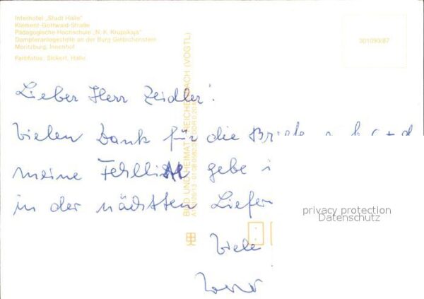 Halle Saale Interhotel Klement Gottwald Strasse Hoc – Bild 2