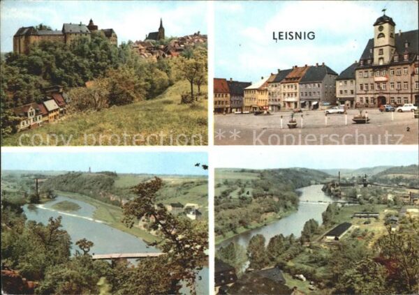 Leisnig Burg Markt Mulde Tragnitz Panorama Muld