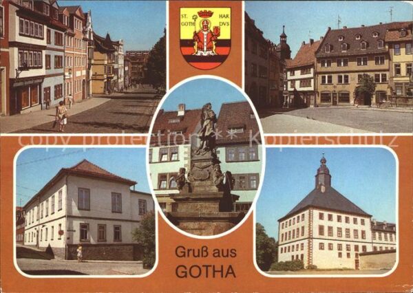 Gotha Thueringen Hauptmarkt Haus der Goldschelle Gedenks