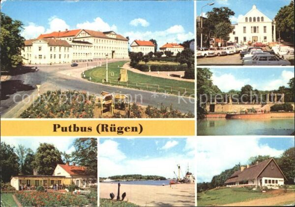 Putbus Ruegen Ernst Thälmann Platz KG Rosencafe Hafen