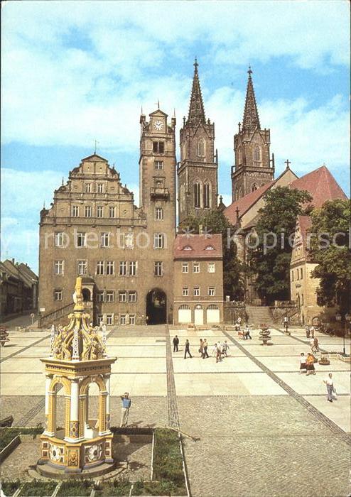 Oschatz Platz der DSF Kirchtürme