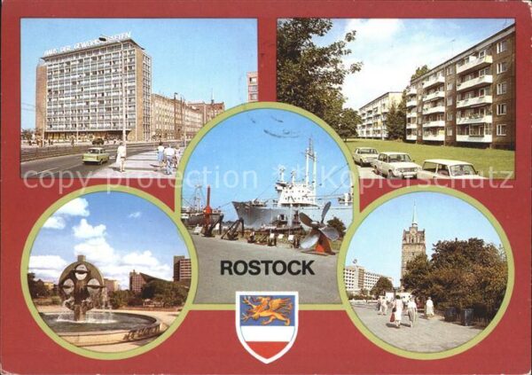 Rostock Wohnblocks Wasserspiel Traditionsschiff