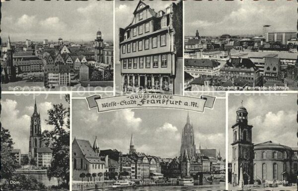 Frankfurt Main Römer Goethehaus Domblick Dom Mainkai P