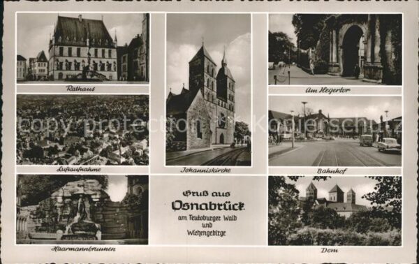 Osnabrueck Rathaus Johanniskirche Fliegeraufnahme