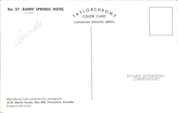 Banff Canada Banff Springs Hotel – Bild 2