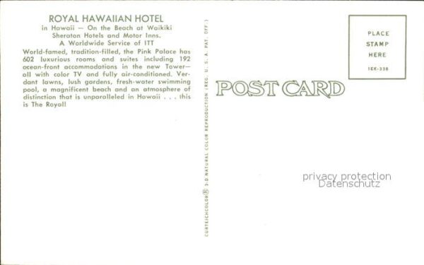 Hawaii US-State Royal Hawaiian Hotel on the Beach at Wa – Bild 2
