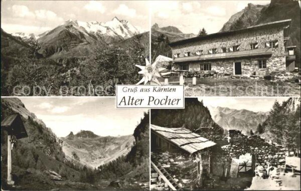 Kaernten Alter Pocher mit Sonnblick und Grossglo