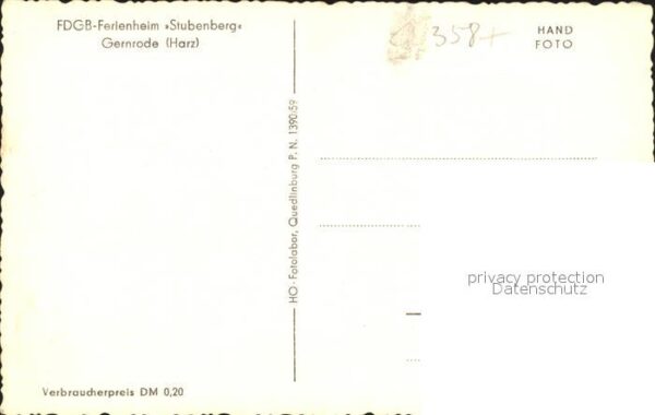 Gernrode Harz FDGB Ferienheim Stubenberg – Bild 2