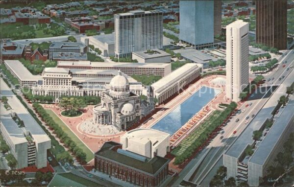 Boston Massachusetts Christian Science Church Center Aerial