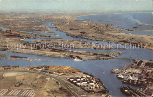 Los Angeles California Long Beach Harbour Aerial view