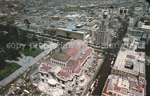 Mexico City Palacio de Bellas Artes Fliegeraufnahme