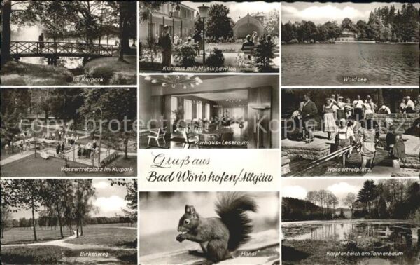 Bad Woerishofen Kurpark Musikpavillon Waldsee Wassertre