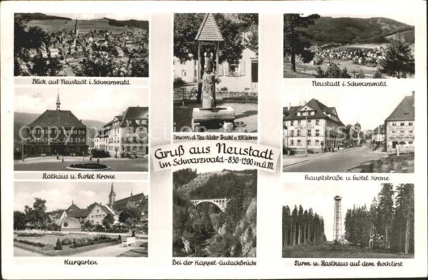 Neustadt Titisee Stadtblick Trachten Brunnen Rathaus Hot