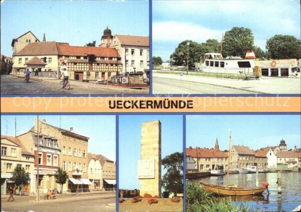 Ueckermuende Ückerbrücke Hafen Karl Marx Platz Ehren