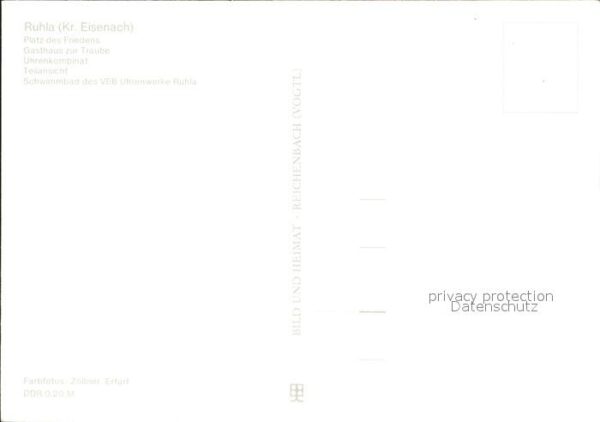 Ruhla PdF Gasthaus zur Traube Uhrenkombinat T – Bild 2