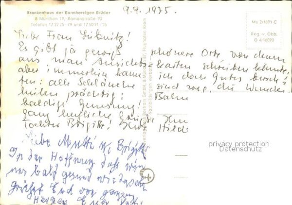 Muenchen Fliegeraufnahme Krankenhaus der Barmh B – Bild 2