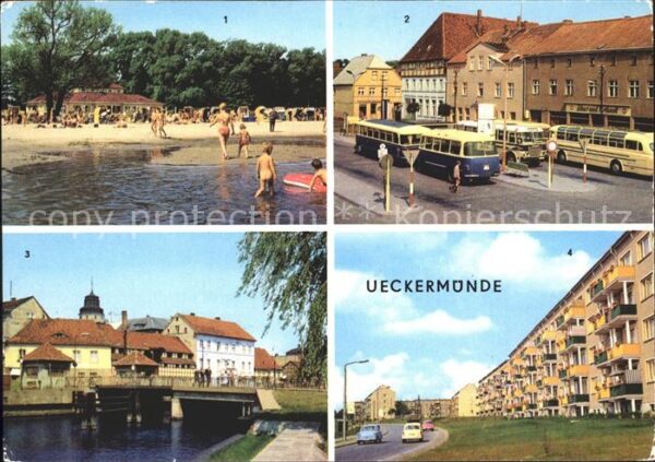 Ueckermuende Haffbad Karl Marx Platz Hafen Neubauten