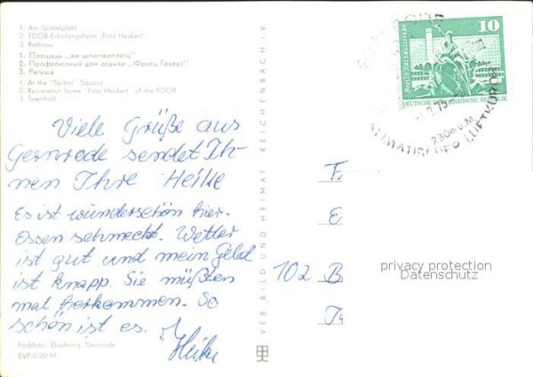 Gernrode Harz Spittelplatz FDGB Heim Fritz Heckert Ra – Bild 2