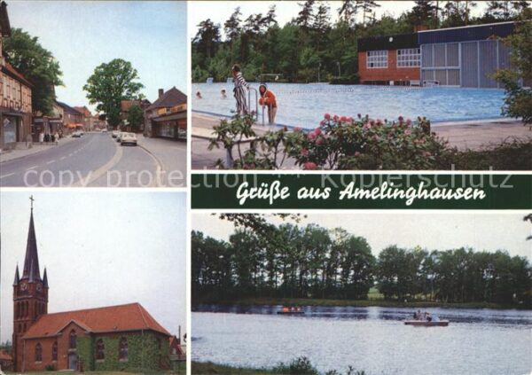 Amelinghausen Lueneburger Heide Hauptstrasse Waldbad Kirche Lopau Staus