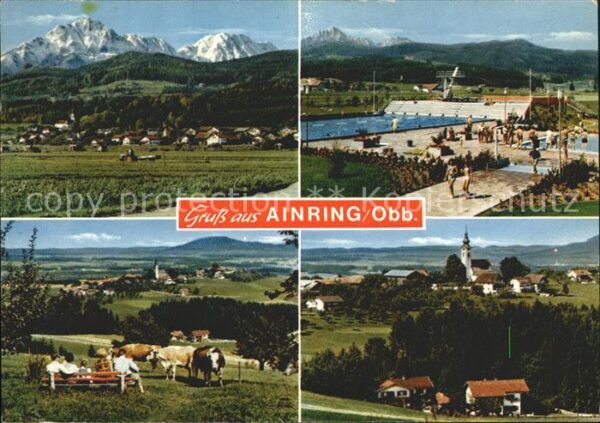 Ainring Total Schwimmbad Panorama Ortsblick