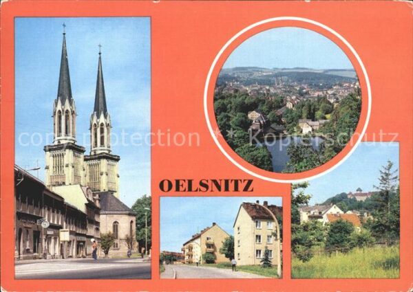 Oelsnitz Vogtland Adorfer Str Kirche Teilansicht Strasse