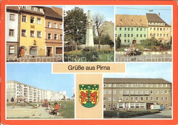 Pirna Haus des Th Jacobaer Postmeilensäule Ma