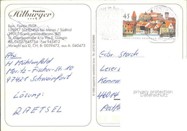 Merano Meran Pension Hilburger – Bild 2