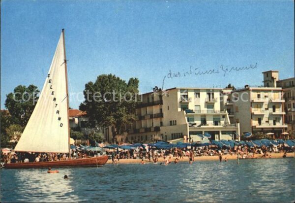 Jesolo Hotel Nettuno Strandpartie Segelboot