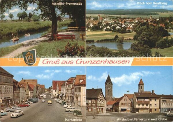Gunzenhausen Altmuehlsee Altmühl Promenade Ortsblick Marktplatz