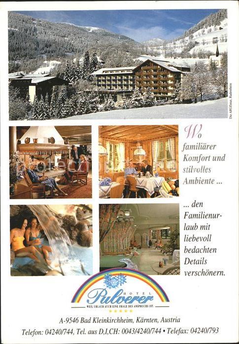 Bad Kleinkirchheim Kaernten Hotel Pulverer Kaminzimmer Gaststube We