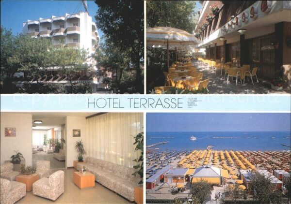 Valverde di Cesenatico Hotel Terrasse Aufenthaltsraum Strandpa