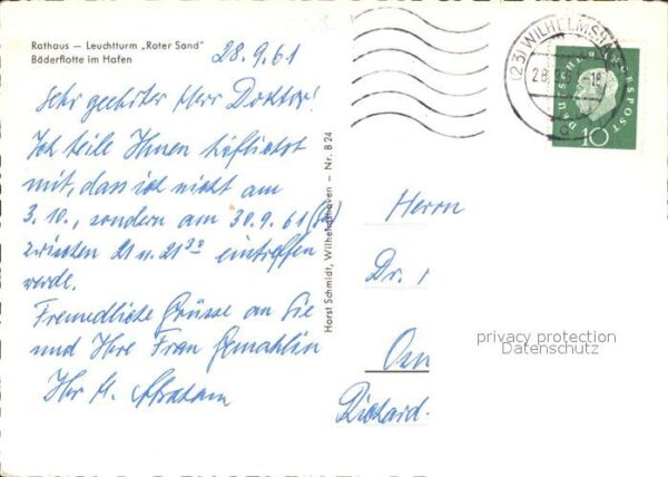 Wilhelmshaven Rathaus Leuchtturm Roter Sand Bäderflot – Bild 2