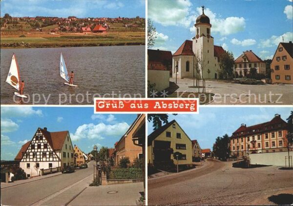 Absberg Ortsblick Surfer Kirche Dorfpartien