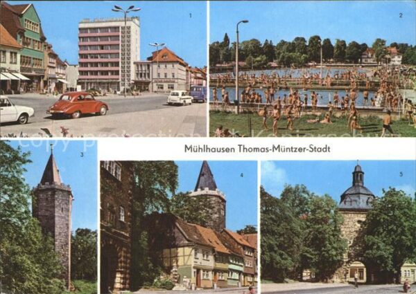 Muehlhausen Thueringen Thomas-Müntzer-Stadt Rabenturm Frauento