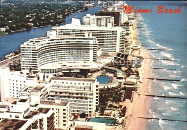 Miami Beach Fliegeraufnahme Hotels with Fontaineble