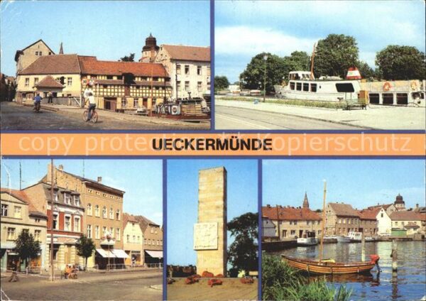 Ueckermuende Mecklenburg Vorpommern Hafen Karl-Marx-Platz Ehrenmal