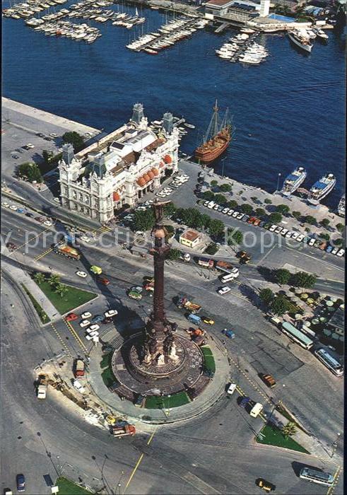Barcelona Cataluna Fliegeraufnahme Monument a Colon Segler