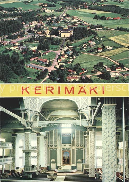 Finnland Suomi Fliegeraufnahme Kerimäki Kirche innen