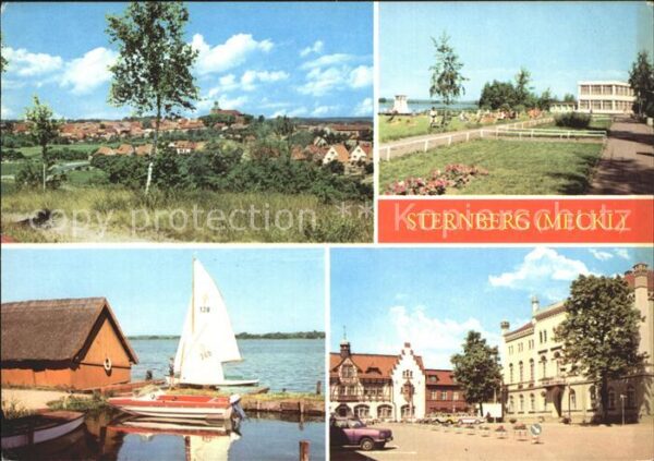 Sternberg Mecklenburg Seepartie und Rathaus
