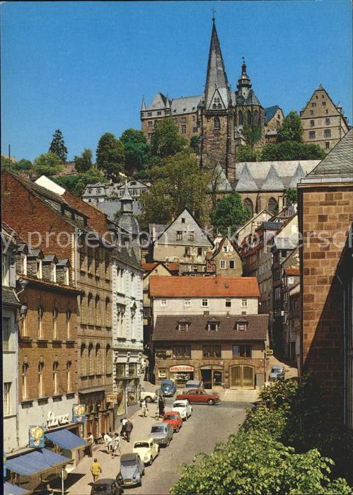 Marburg Lahn Gutenbergstrasse mit Schloß