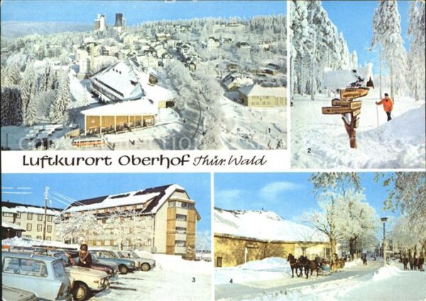 Oberhof Thueringen Pferdeschlitten Langlauf Sprungschanze