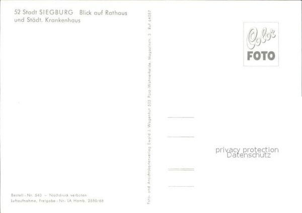 Siegburg Rathaus Fliegeraufnahme Krankenhaus – Bild 2
