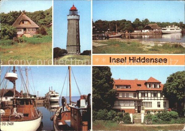 Kloster Hiddensee Hafen Leuchtturm Fischerhaus Restaurant