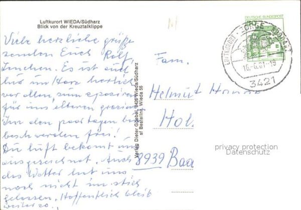 Wieda Blick von Kreuztalklippe – Bild 2