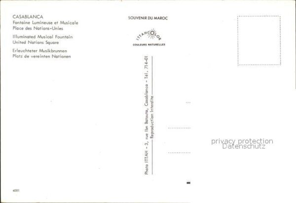 Casablanca Place des Nations Unies Fontaine – Bild 2