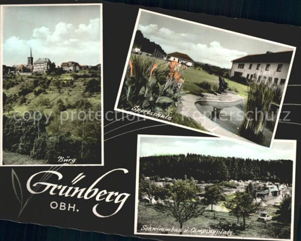 Gruenberg Hessen Burg Schwimmbad Camping