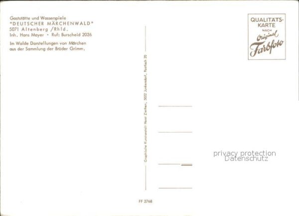 Altenberg Rheinland Restaurant und Wasserspiele Deutscher M – Bild 2
